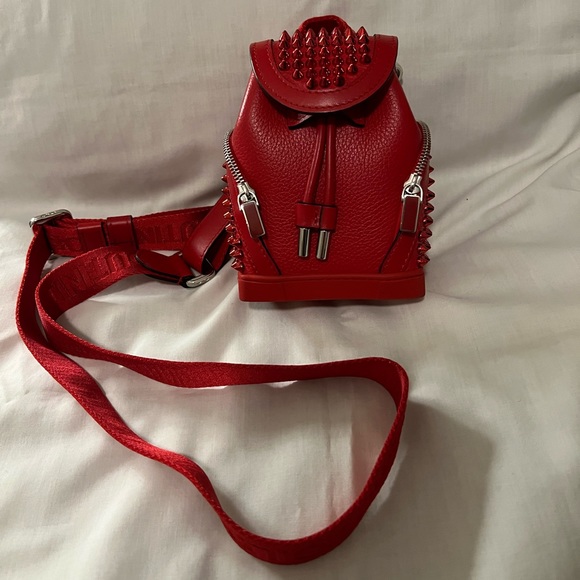 Christian Louboutin Men's Explorafunk Keyring Studded Crossbody Bag - Picture 2 of 12